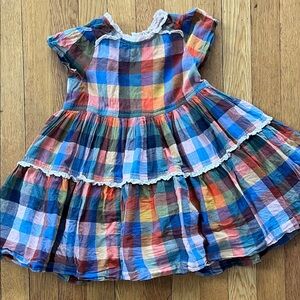 Pink Chicken Multicolor Plaid Dress